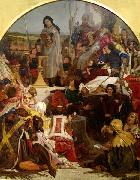 Ford Madox Brown 'Chaucer at the Court of Edward III oil on canvas
